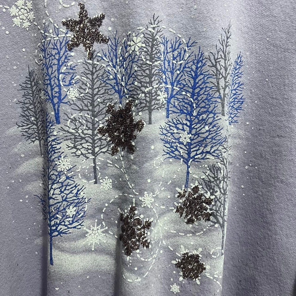 Vintage Morning Sun Winter Scene Sweatshirt (Size Large) - Picture 2 of 6